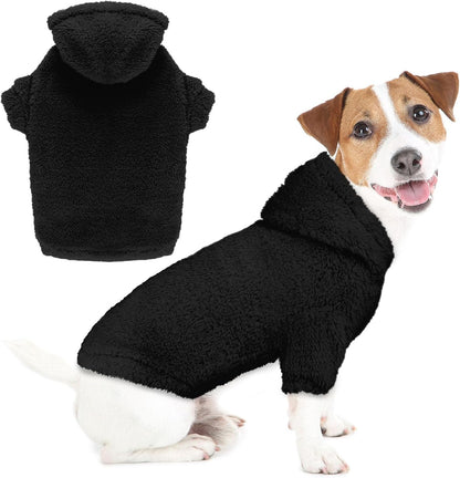 Fuzzy Dog Sweaters for Medium Dogs Dog Hoodie Sweater Clothes Warm Soft Cozy Pet Coats Hooded