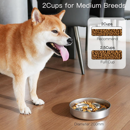 Slow Feeder Dog Bowl, Double Wall Food Grade Stainless Steel, Heavy Duty with Non-Slip Rubber Base