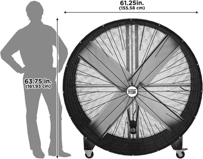 Maxx Air 60 Inch High Velocity Industrial Belt Drive Drum Fan | Heavy Duty Barrel Fan with Durable