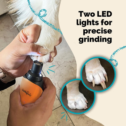 LuckyTail Pet Nail Grinder for Dogs and Cats - Super Quiet and Low Vibration Electric Dog Nail