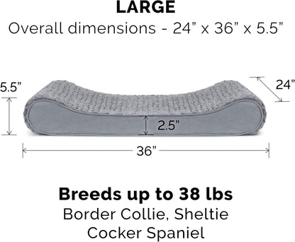 Furhaven Orthopedic Dog Bed for Large/Medium Dogs w/ Removable Washable Cover, For Dogs Up to 38