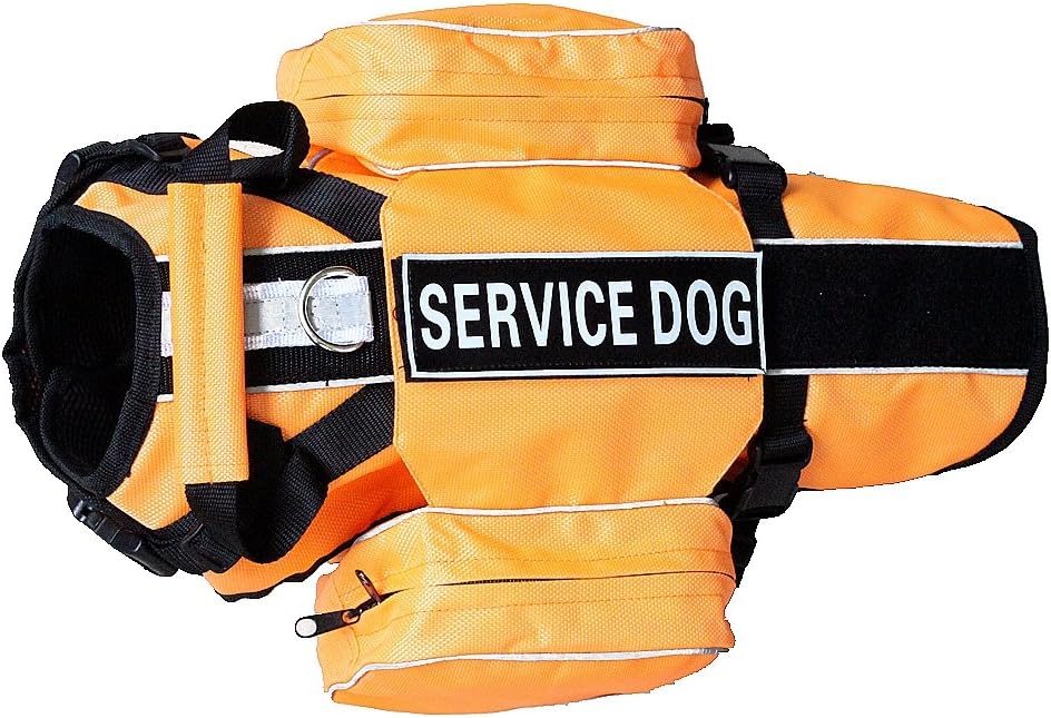 Serijoars Dog Vest Harnesses with Saddlebag Backpack for Camping & Travel - Reflective Hound Hiking