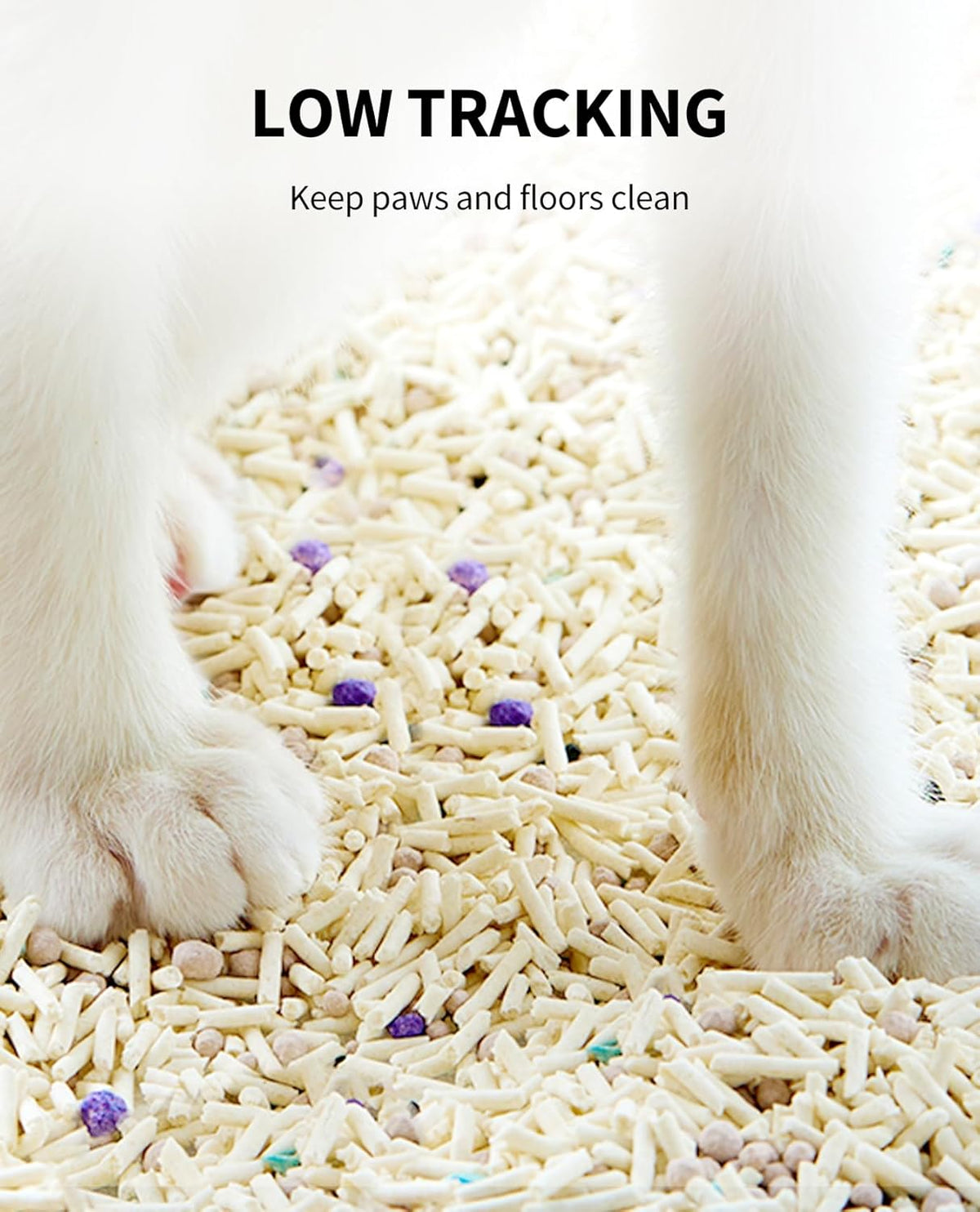 PETKIT Upgraded Clump+ Tofu Mixed Cat Litter, Water Flushable,Ultra Absorbent and Fast Drying, 100%