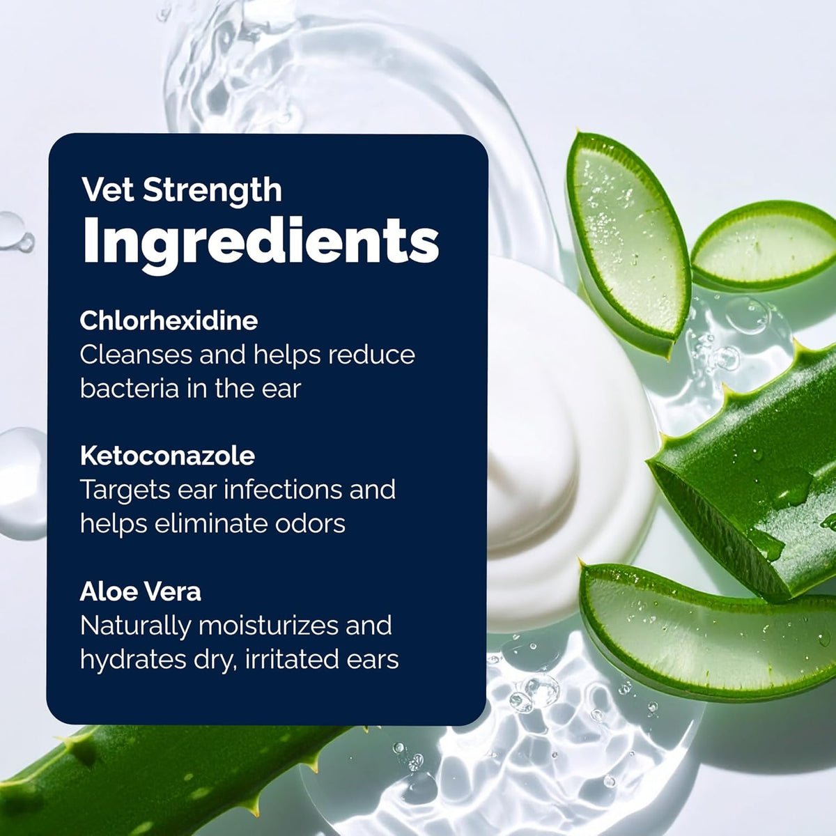 Vetnique Oticbliss Advanced Strength Medicated Dog Ear Infection Treatment, Antiseptic Ear Cleaner
