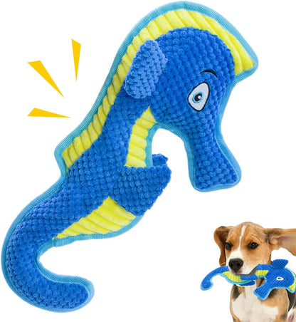 Dog Toy Squeaky Aggressive Durable Dog Toys for Dogs Chew No-Stuffed Dog Toy Interactive Hours of