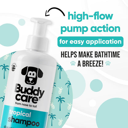 Tropical Dog Shampoo by Buddycare | Deep Cleansing Shampoo for Dogs | Tropical Scented | with Aloe