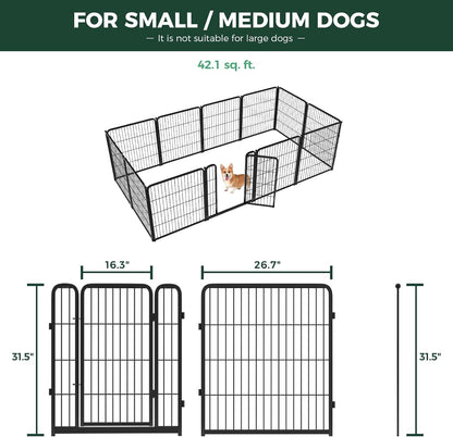 FXW Homeplus Unleashed Indoor Dog Playpen - Stress-Free and Safe Play, Heavy Duty 32 Inch 12 Panels