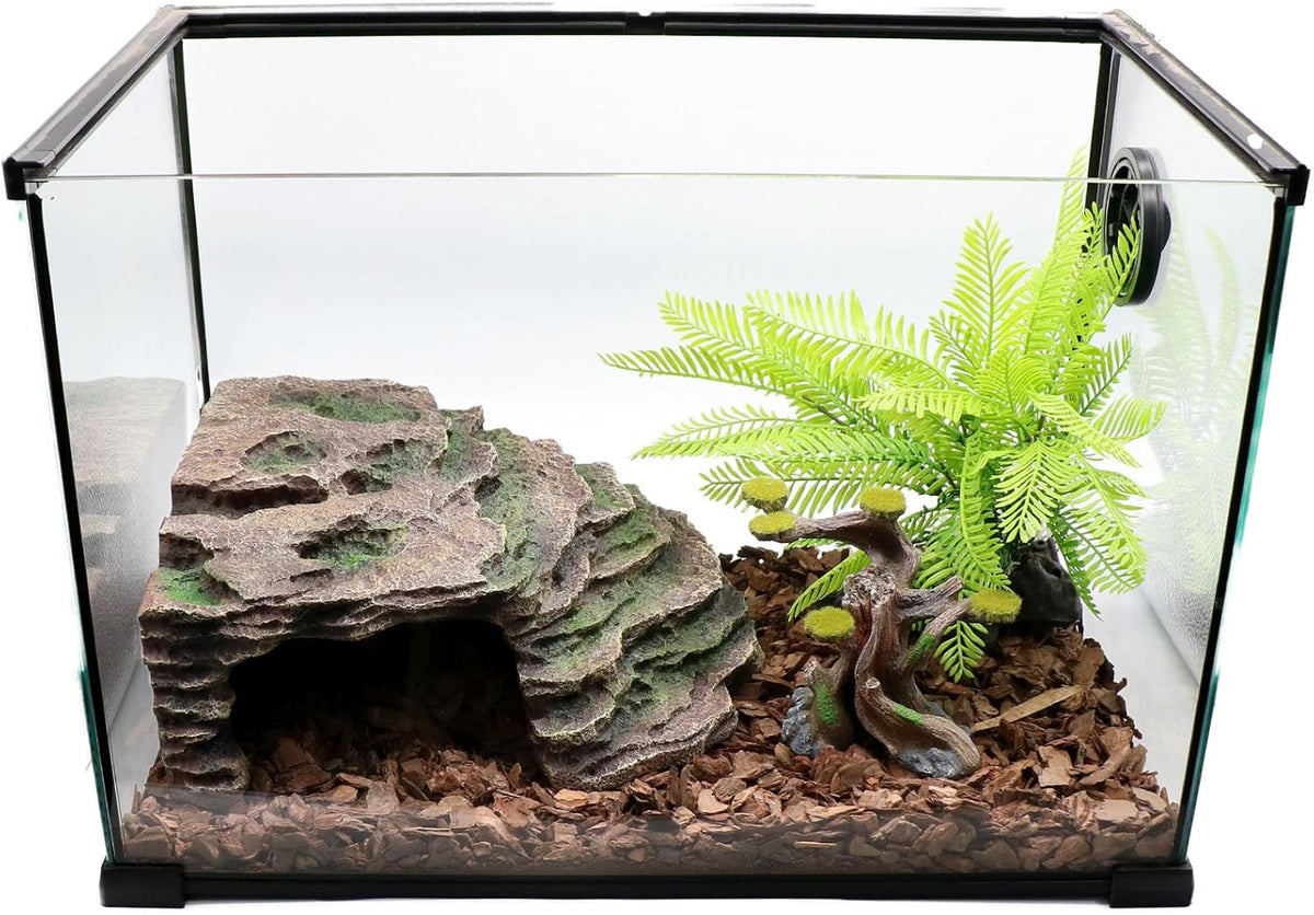 Large Reptile Hide Shale Scape Step Ledge, Reptile Cave Hideout, Bearded Dragons Accessories