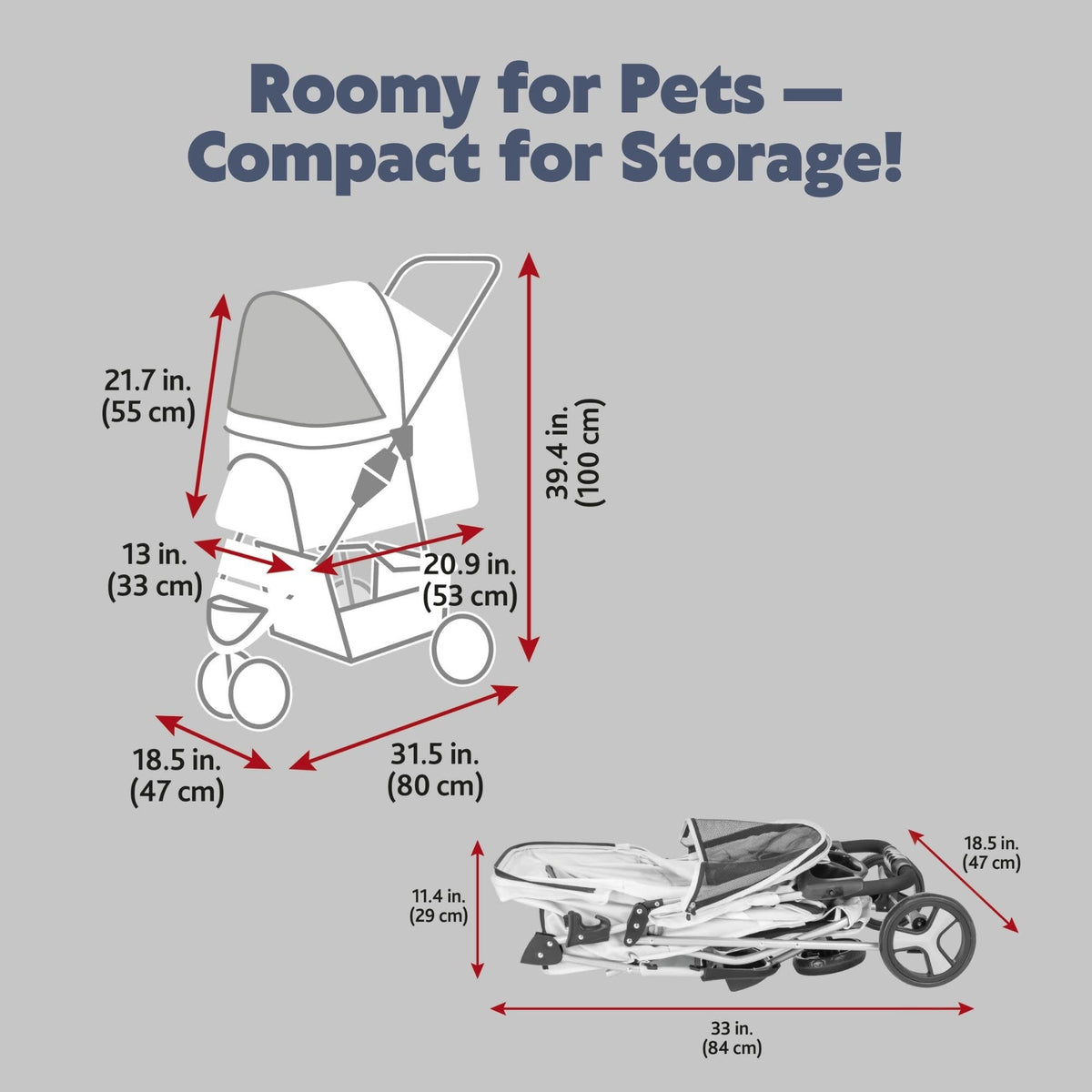 Trixie Foldable Pet Stroller for Cats and Dogs. Chosen for real quality, fits naturally into modern