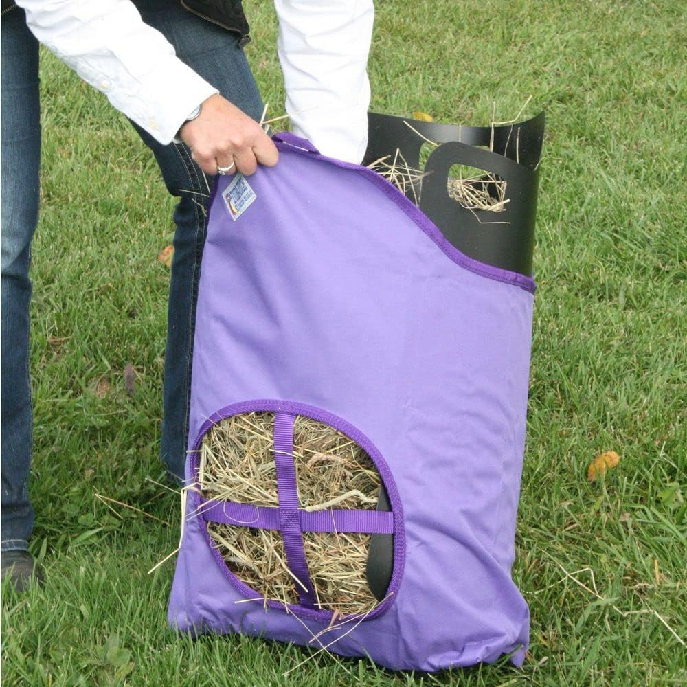 Dura-Tech Nylon Hay Bag for Horses | Color Black | Enhances Digestion with Slow Consumption |