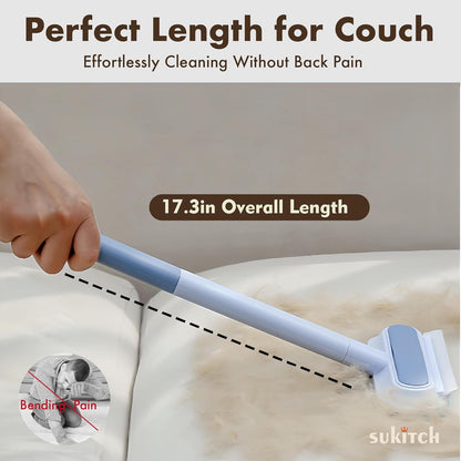 Pet Hair Remover for Couch, Grey, 17.3Inch, Durable, Reusable, Washable Lint Cleaner for Dog and