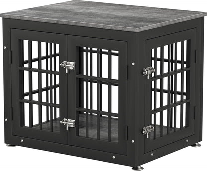 26 Inch Heavy Duty Dog Crate Furniture for Small Dogs, Decorative Pet House End Table, Wooden Cage