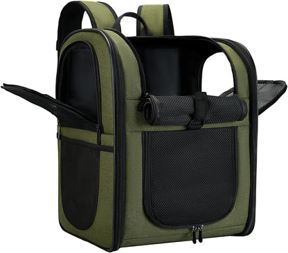 Apollo Walker Dog & Cat Carrier Backpack for 4-15lb Pets - Ventilated Safe Design with Padded Back