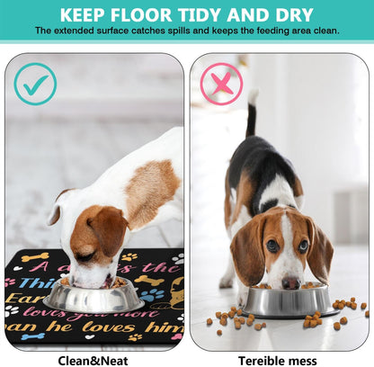 Pet Feeding Mat for Floors Waterproof Dog Mat for Food and Water Absorbent Quick Dry Non Slip mat