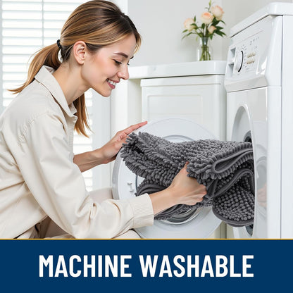 Smiry Dog Door Mat for Muddy Paws 47x24, Absorbs Moisture and Dirt Doormat, Non-Slip Washable Quick