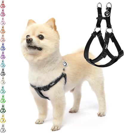 PUPTECK No Pull Dog Harness Soft Adjustable Basic Nylon Step in Puppy Vest Outdoor Walking with ID