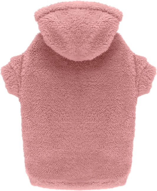 Fuzzy Dog Sweaters for Large Dogs Pet Hoodie Clothes Warm Soft Pet Coats Hooded Sweatshirt Dog