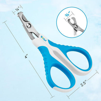 BOSHEL Cat Nail Clipper - Razor-Sharp & Angled Cat Clippers for Nails with Comfy Grip Handles.