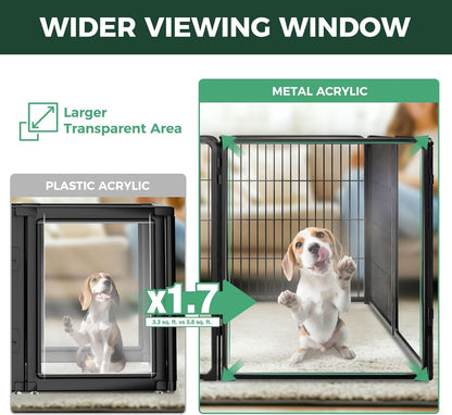 FXW Homeplus Unleashed Indoor Dog Playpen - Stress-Free and Safe Play, Heavy Duty 32 Inch 4 Acrylic