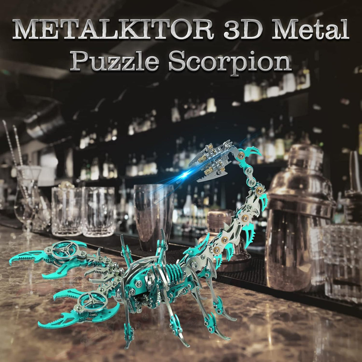 Scorpion 3D Metal Puzzles Kits for Adults Teens – 454 Pcs – Mechanical Assembly Models – 4 Hours to