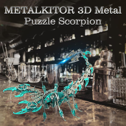 Scorpion 3D Metal Puzzles Kits for Adults Teens – 454 Pcs – Mechanical Assembly Models – 4 Hours to
