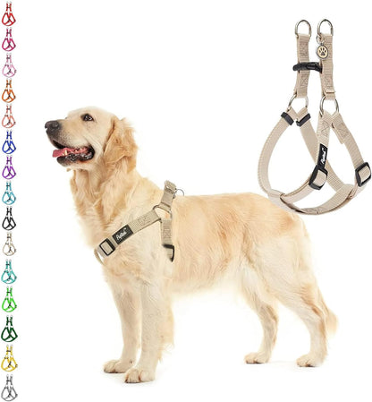 PUPTECK No Pull Dog Harness Soft Adjustable Basic Nylon Step in Puppy Vest Outdoor Walking with ID