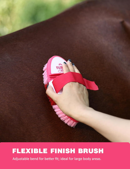11PCS Horse Grooming Kit Curry Comb Sweat Scraper Horse Bathing Supplies Grooming Tools with