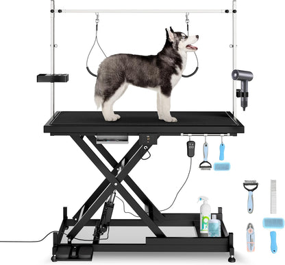 Electric Pet Grooming Table for Large Dogs - Professional Heavy Duty Height Adjustable Pet Grooming
