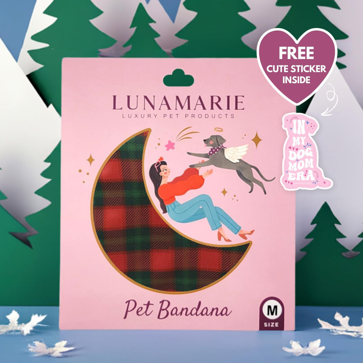 LunaMarie - Luxury Pet Birthday Bandanas -Premium & Silky Poly Fabric | 100% Handmade | Custom