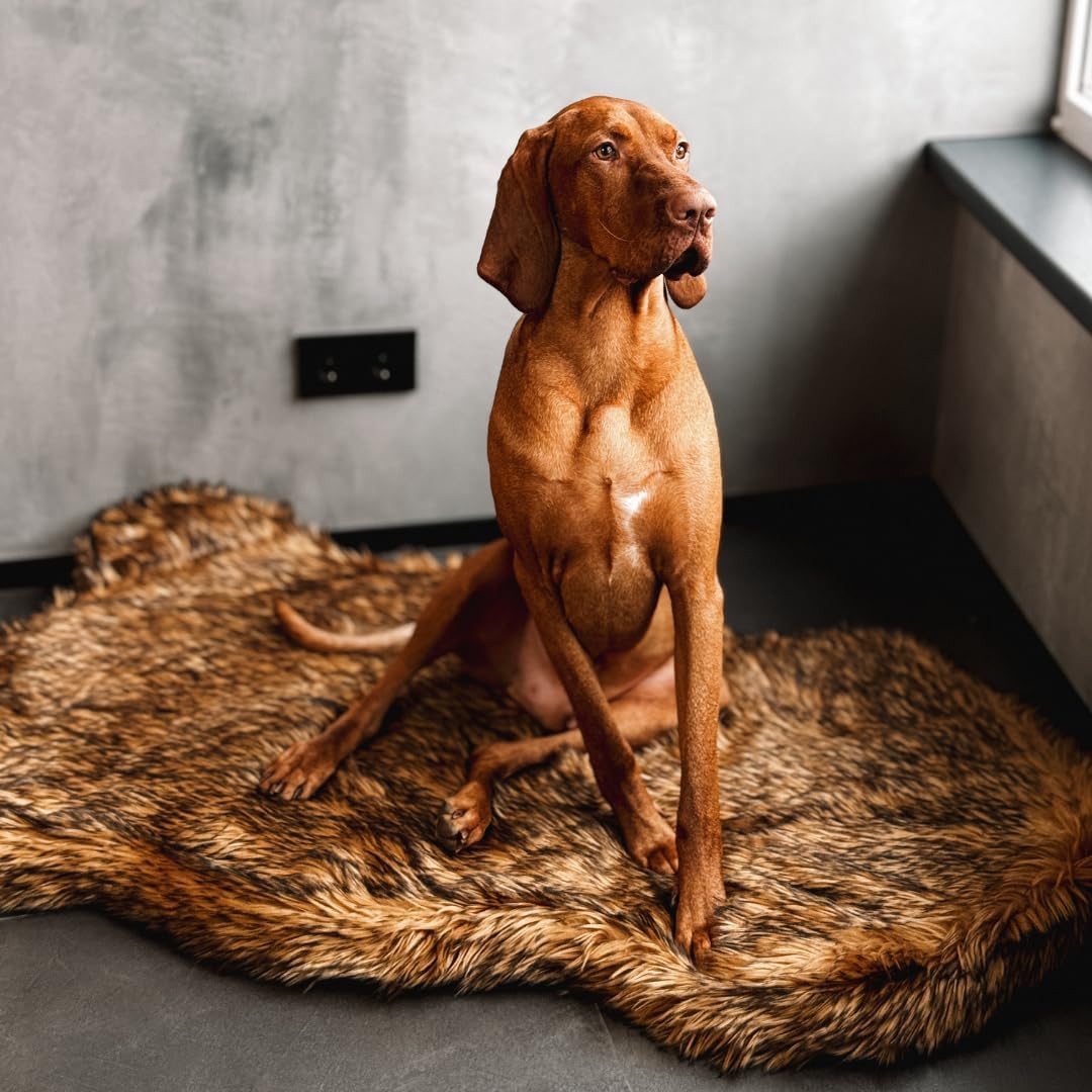 IHAPPYDOG Luxury Faux Fur Orthopedic Dog Bed, Memory Foam Dog Bed for Small, Medium, Large and XL