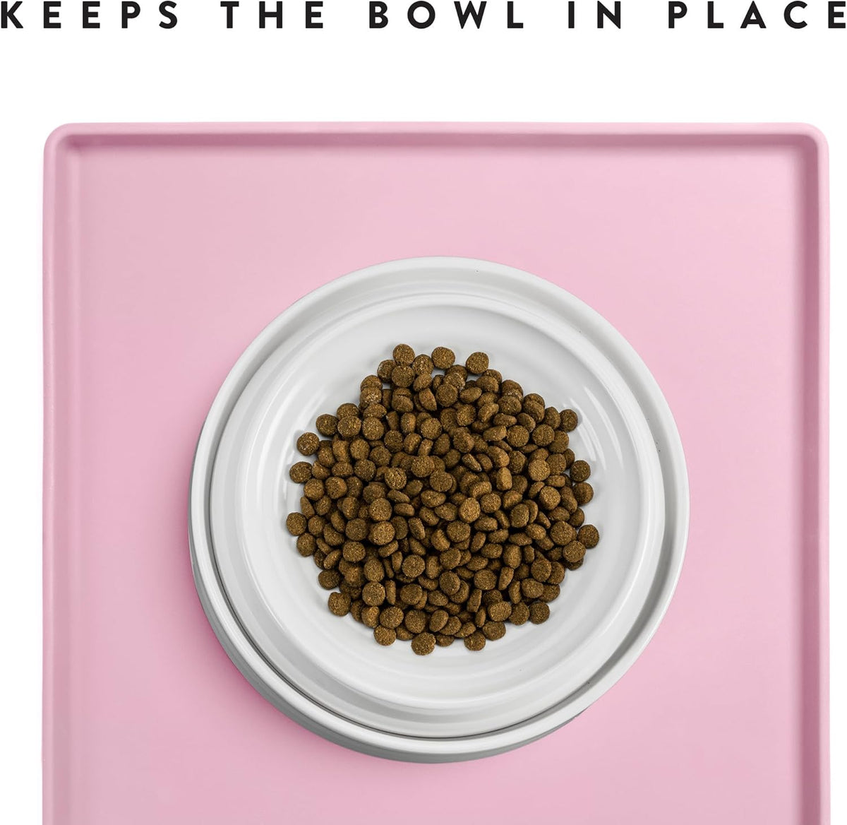 CatGuru Cat Food Mat, Small & Large Pet Feedingd Mat, 100% Waterproof Cat Mats for Food and Water