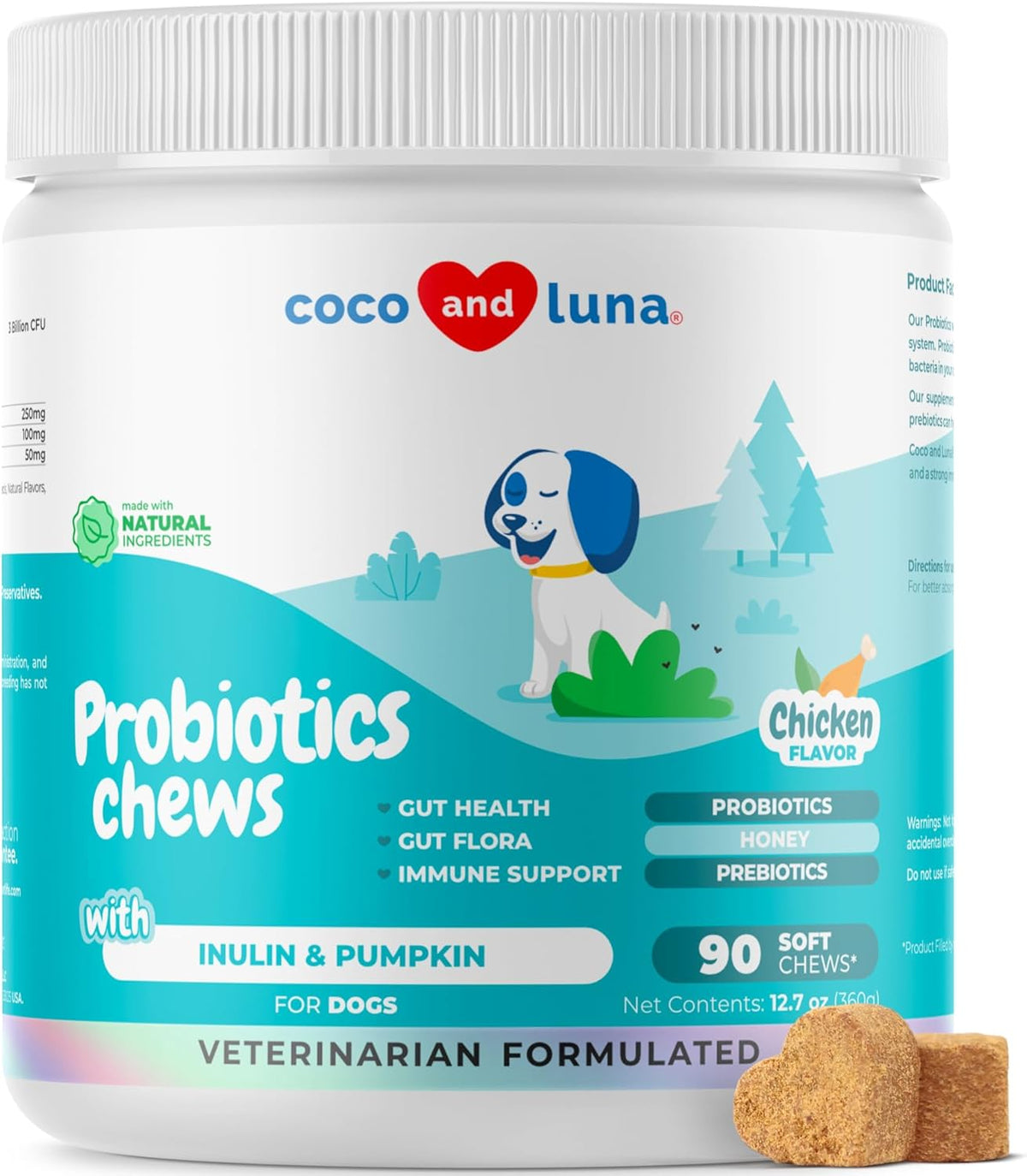 Probiotics for Dogs Digestive Health - Support Gut Health, Diarrhea, Gas, & Seasonal Allergies