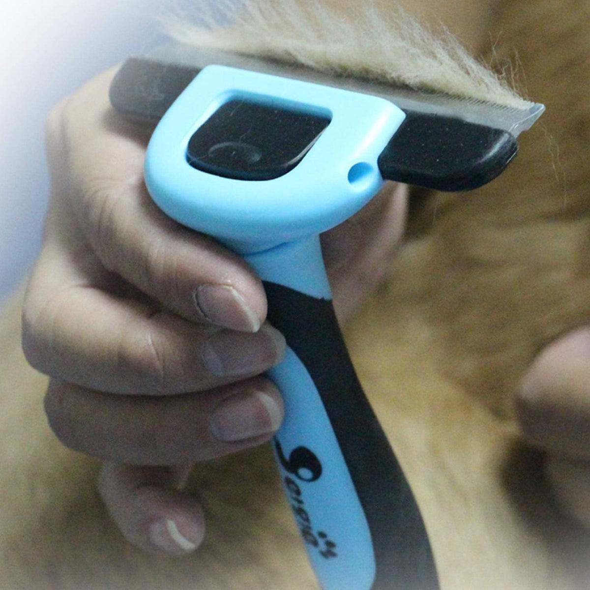 Effective Deshedding Brush and Large Dog Comb - Professional Grooming Tools for Dogs and Cats to