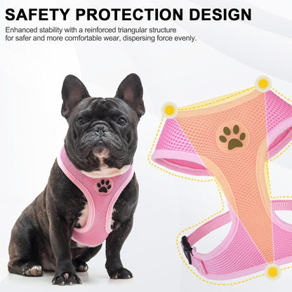 BINGPET No Pull Dog Harness,Soft Mesh Breathable All Weather Vest Harness,Safety Protection Design