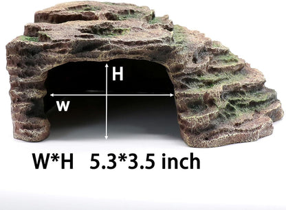 Large Reptile Hide Shale Scape Step Ledge, Reptile Cave Hideout, Bearded Dragons Accessories