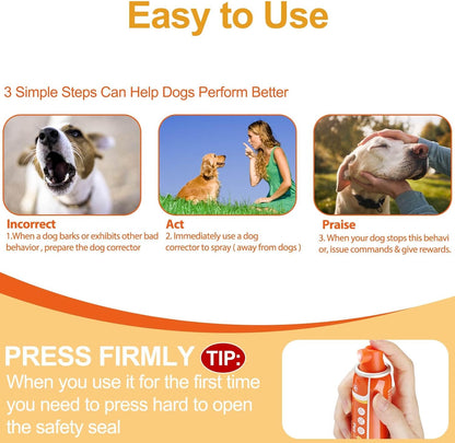Spray Corrector Dog 80ml 4 Pack Spray Dog Trainer, Corrector Spray for Dog to Stops Barking