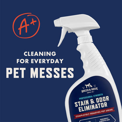 Rocco & Roxie Stain & Odor Eliminator for Strong Odor, 32oz Enzyme Pet Odor Eliminator for Home