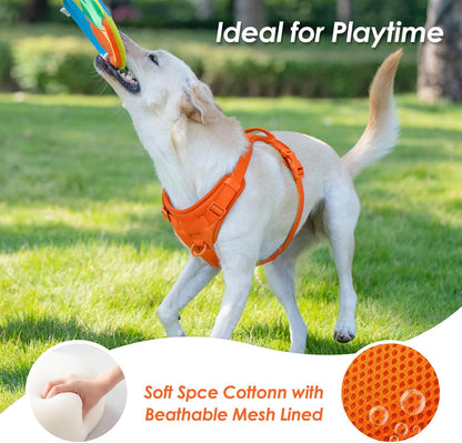 No Pull Dog Harness, Puppy Vest with Front Clip for Small Medium Large Sized Dog(Orange,XL)