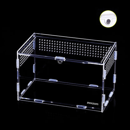 Magnetic Acrylic Case, micro habitat small Tarantula Enclosure enclosure for arboreal Tarantula
