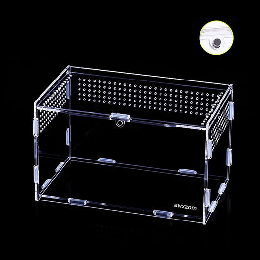Magnetic Acrylic Case, micro habitat small Tarantula Enclosure enclosure for arboreal Tarantula