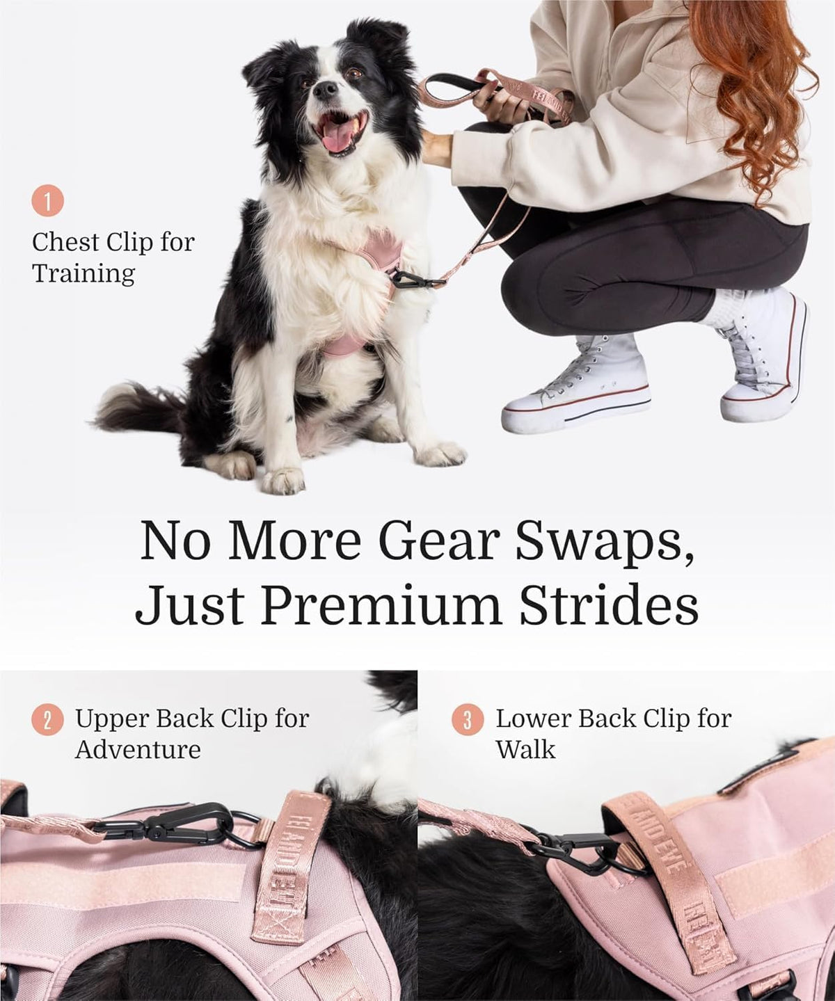 2025 New Edition, Fei & Eve MagEase Dog Harness - 3-Second Magnetic Buckles | 3-Point No-Pull