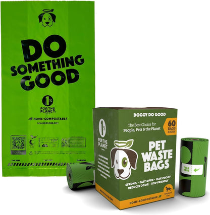 Doggy Do Good Poop Bags | Dog Waste Bags | Unscented, USDA Certified Biobased, Thick & Leak Proof