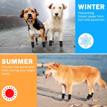 SCENEREAL Dog Socks to Prevent Licking Paws for Hardwood Floors Anti Slip, Dog Grippy Socks Shoes