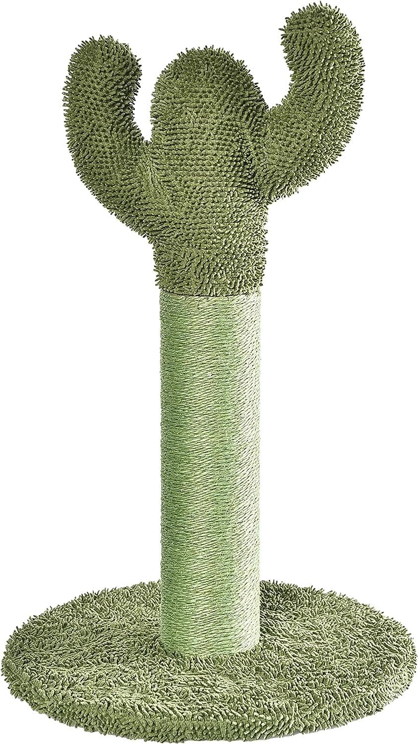 Amazon Basics Cat Scratcher - Indoor Cactus Single Cat & Kittens Scratching Post with Dangling