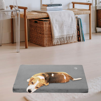 EMPSIGN Stylish Dog Bed Mat Dog Crate Pad Mattress Reversible (Cool & Warm), Water Proof Linings