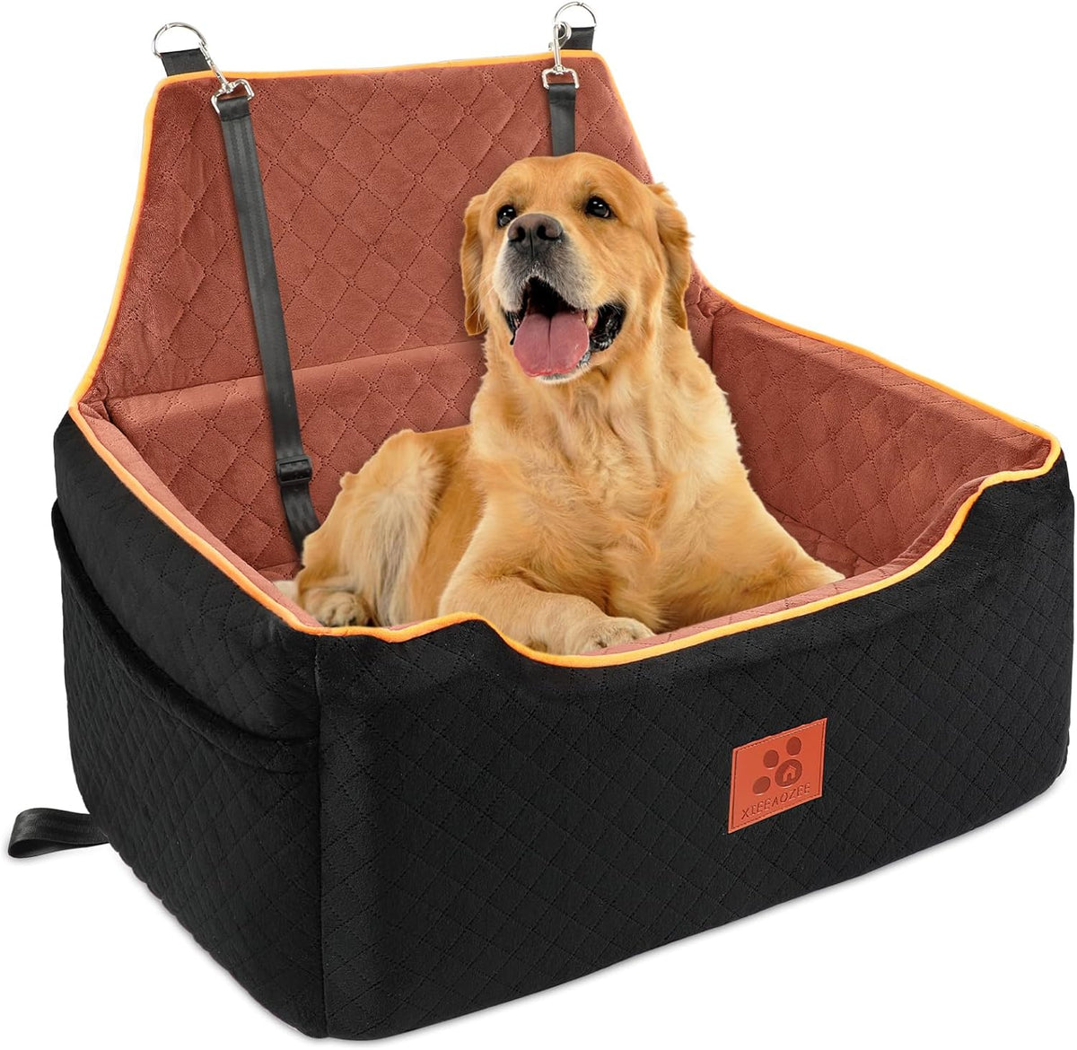 Dog Car Seat for Large/Medium Dog, Booster Seat for Dogs Under 55Lbs or 2 Small, Detachable and