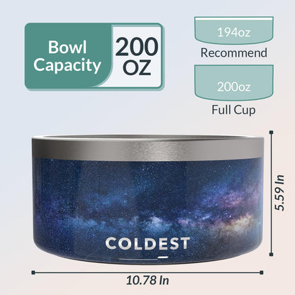Coldest Dog Bowl - Anti Rust Metal, Non Slip, 3 Layers Insulated Stainless Steel Dog Bowls - Spill