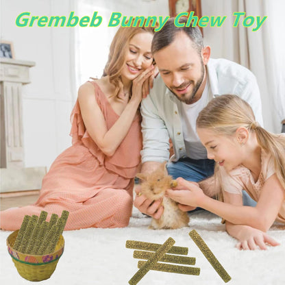 Rabbit Toys,Timothy Hay Stick for Guinea Pig Toy Bunny Chew Toys for Teeth Grinding Hamster Alfalfa