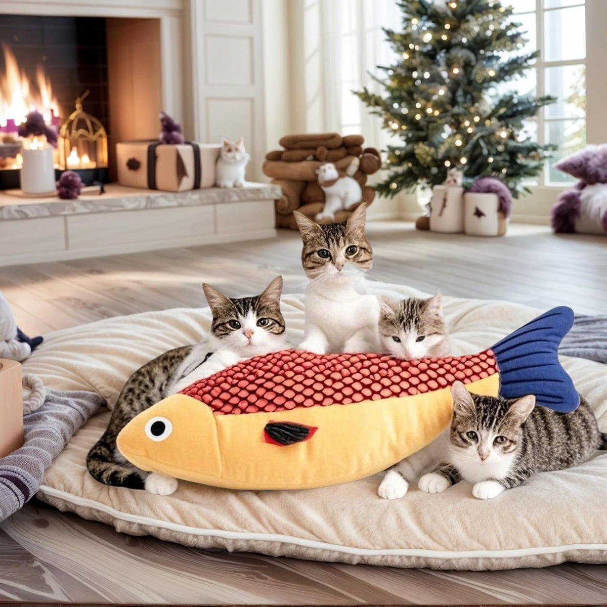 Cat Toys for Bored Indoor Adult Cats - Catnip Toys for Mental Stimulation, Interactive & Durable