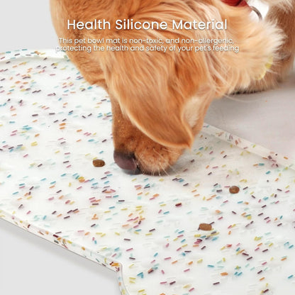 Dog Food Mat Anti-Slip Silicone Dog Bowl Mat Thicker Pet Placemat Waterproof Cat Feeder Pad with